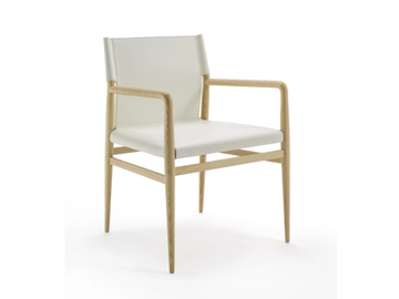 LEDERMANN - Tanned leather chair with armrests by ENRICO PELLIZZONI - view 2